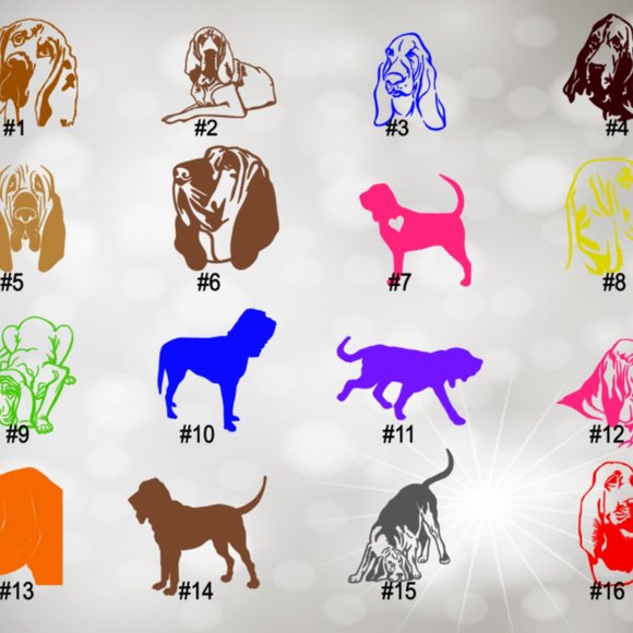 BLOODHOUND VINYL DECAL - 5-6" - Picture 1 of 7